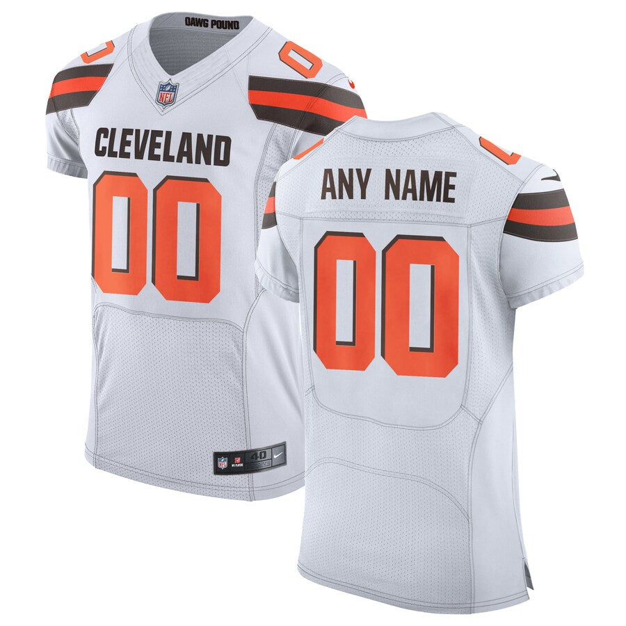 CLE White Speed Machine Elite Custom Jersey rtj football 6021