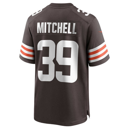 Cleveland Browns Terrance Mitchell Brown Game Jersey - retro stitched football jersey for Cleveland Browns fans
