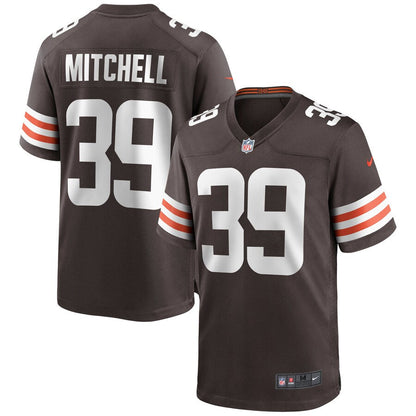 Cleveland Browns Terrance Mitchell Brown Game Jersey - retro stitched football jersey for Cleveland Browns fans