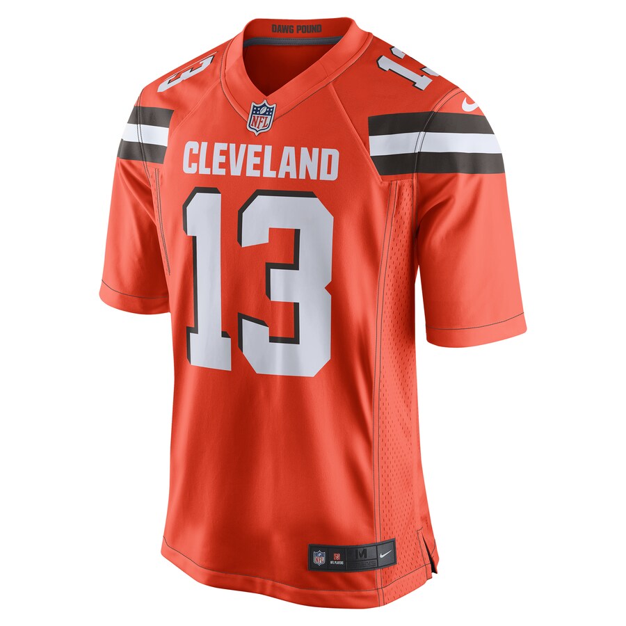 Cleveland Browns Odell Beckham Jr Orange Game Jersey - retro stitched football jersey for Cleveland Browns fans
