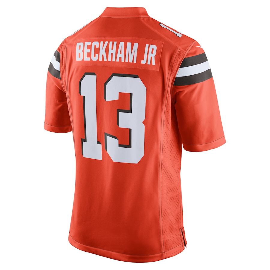 Cleveland Browns Odell Beckham Jr Orange Game Jersey - retro stitched football jersey for Cleveland Browns fans