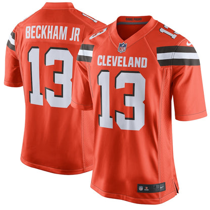 Cleveland Browns Odell Beckham Jr Orange Game Jersey - retro stitched football jersey for Cleveland Browns fans