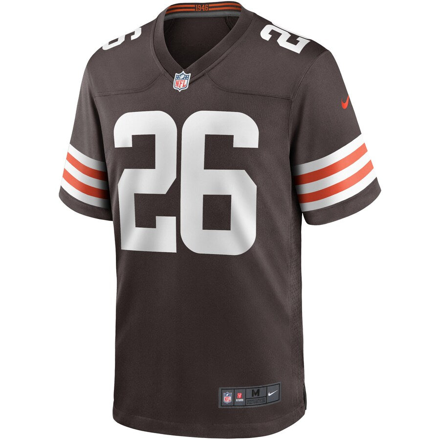 Cleveland Browns Greedy Williams Brown Game Jersey - retro stitched football jersey for Cleveland Browns fans