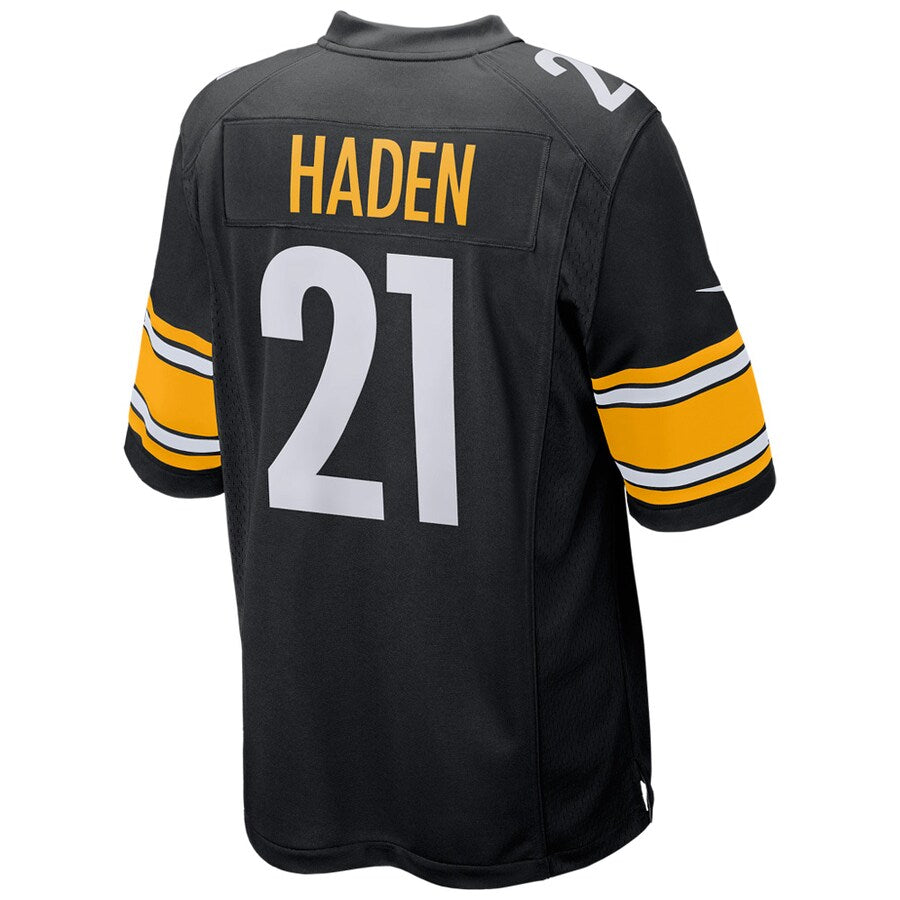 Pittsburgh Steelers Joe Haden Black Game Jersey - retro stitched football jersey for Pittsburgh Steelers fans