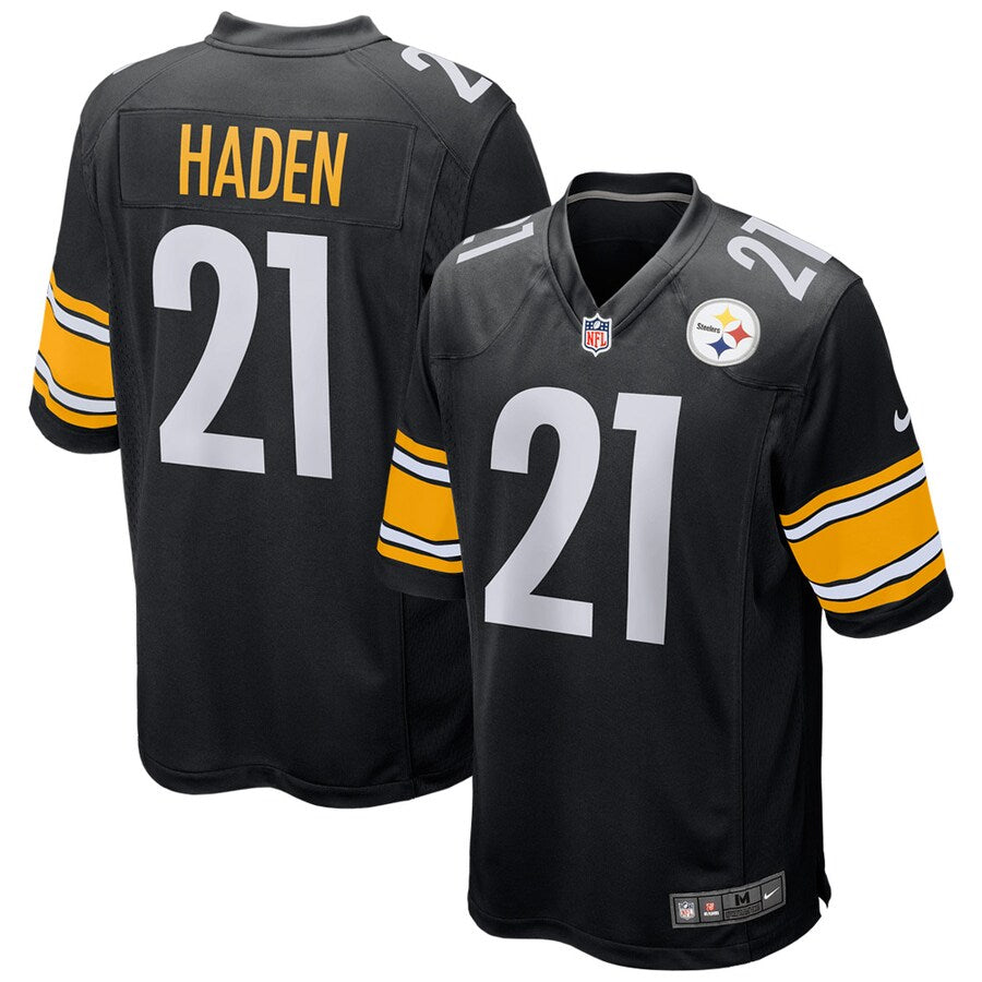 Pittsburgh Steelers Joe Haden Black Game Jersey - retro stitched football jersey for Pittsburgh Steelers fans