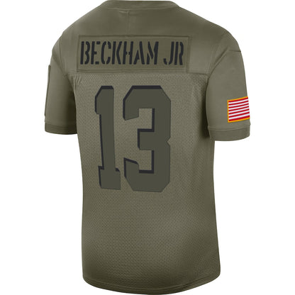 Cleveland Browns Odell Beckham Jr Olive Salute To Service Limited Jersey - retro stitched football jersey for Cleveland Browns fans