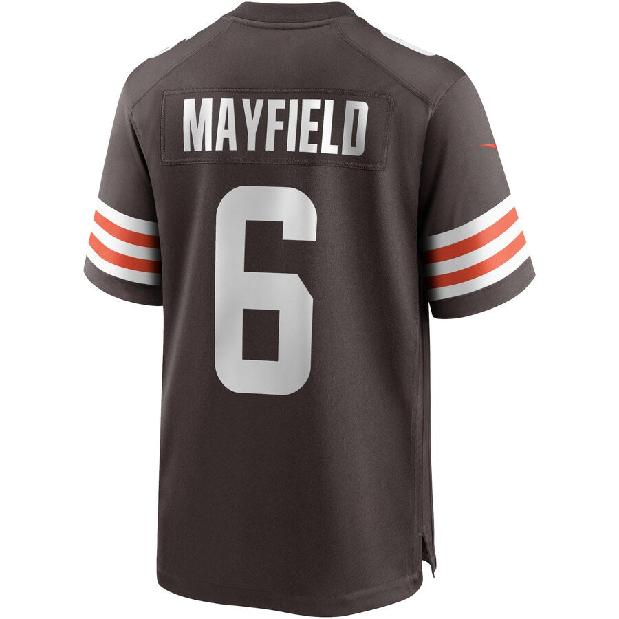 Cleveland Browns Baker Mayfield Brown Game Jersey - retro stitched football jersey for Cleveland Browns fans