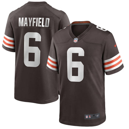 Cleveland Browns Baker Mayfield Brown Game Jersey - retro stitched football jersey for Cleveland Browns fans