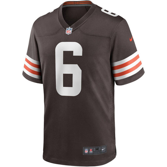 Cleveland Browns Baker Mayfield Brown Game Jersey - retro stitched football jersey for Cleveland Browns fans