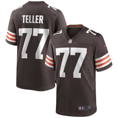 Cleveland Browns Wyatt Teller Brown Game Jersey - retro stitched football jersey for Cleveland Browns fans