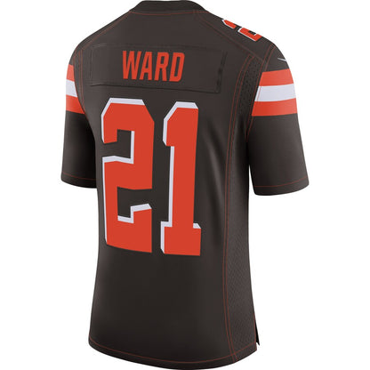 Cleveland Browns Denzel Ward Brown NFL 100 Limited Jersey - retro stitched football jersey for Cleveland Browns fans