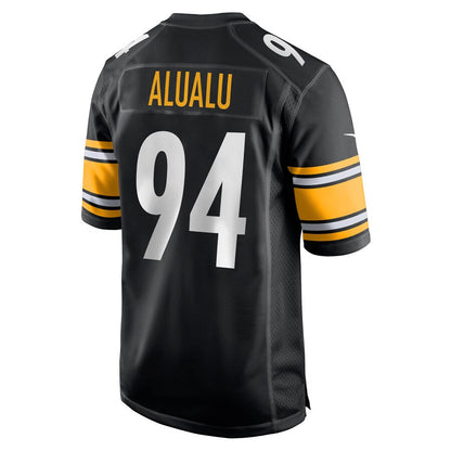 Pittsburgh Steelers Tyson Alualu Black Game Jersey - retro stitched football jersey for Pittsburgh Steelers fans