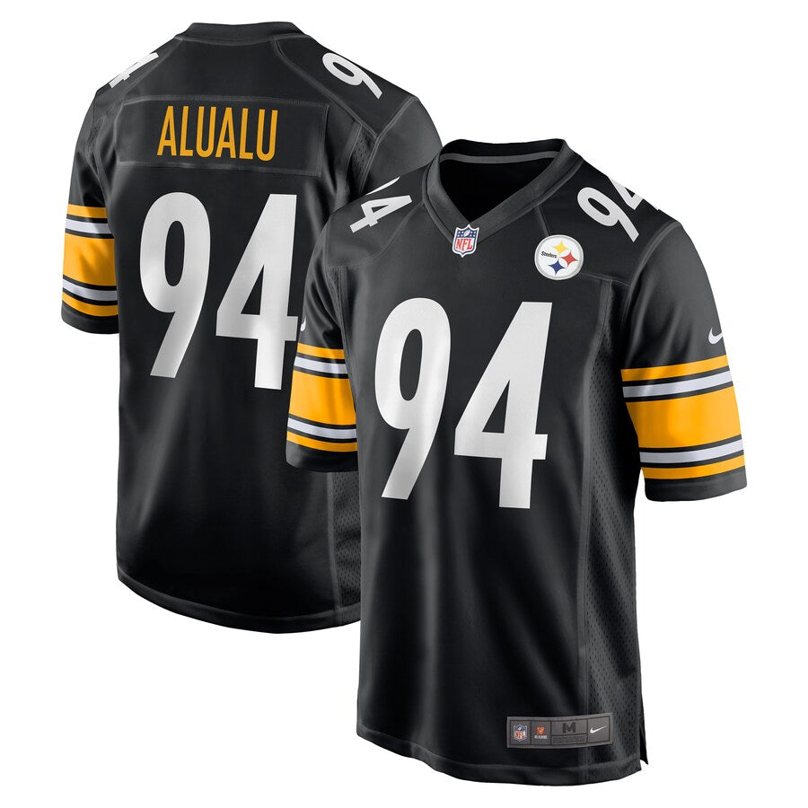 Pittsburgh Steelers Tyson Alualu Black Game Jersey - retro stitched football jersey for Pittsburgh Steelers fans