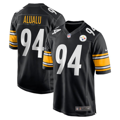 Pittsburgh Steelers Tyson Alualu Black Game Jersey - retro stitched football jersey for Pittsburgh Steelers fans