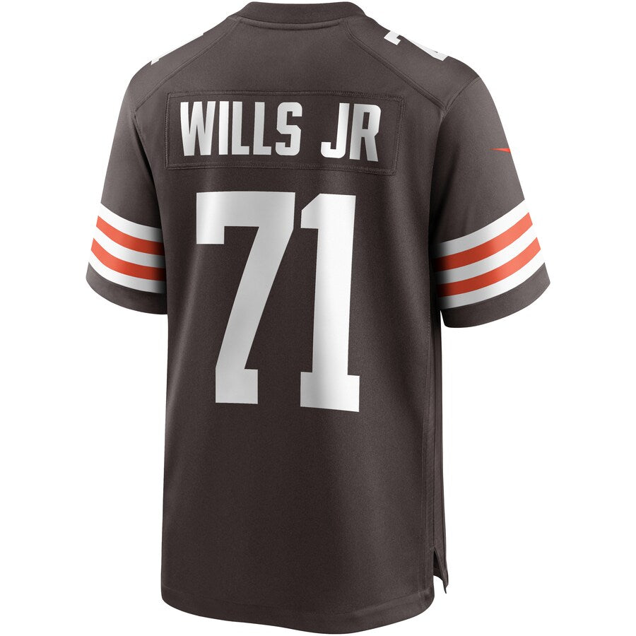 Cleveland Browns Jedrick Wills Jr Brown NFL Draft First Round Pick Game Jersey - retro stitched football jersey for Cleveland Browns fans