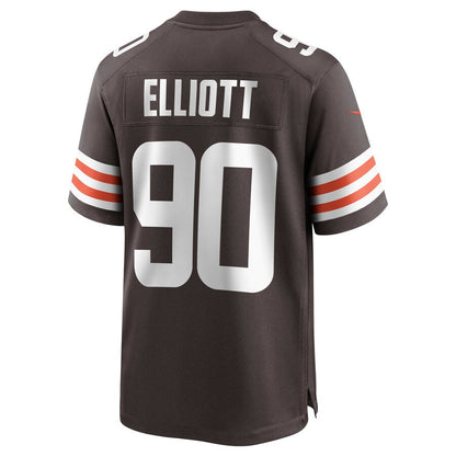Cleveland Browns Jordan Elliott Brown Game Jersey - retro stitched football jersey for Cleveland Browns fans