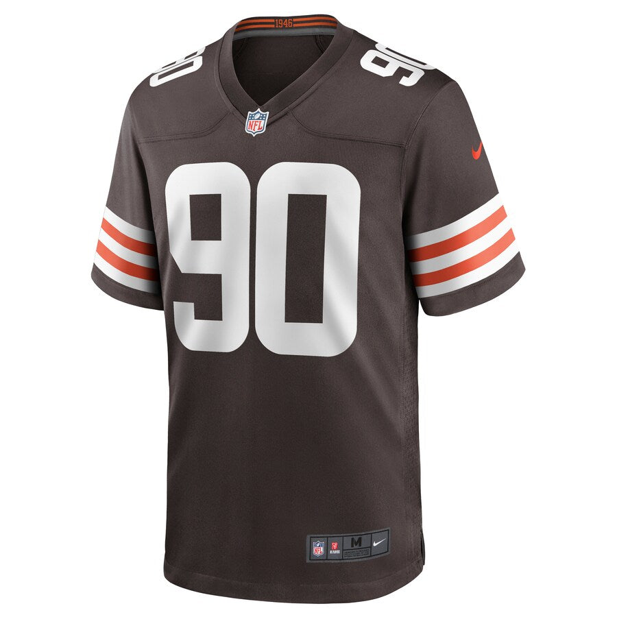 Cleveland Browns Jordan Elliott Brown Game Jersey - retro stitched football jersey for Cleveland Browns fans