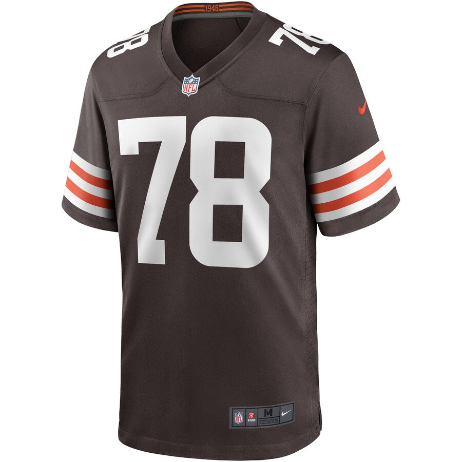 Cleveland Browns Jack Conklin Brown Game Jersey - retro stitched football jersey for Cleveland Browns fans