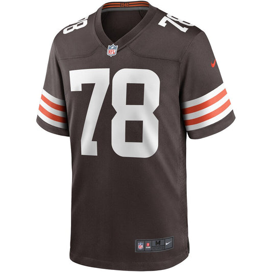 Cleveland Browns Jack Conklin Brown Game Jersey - retro stitched football jersey for Cleveland Browns fans