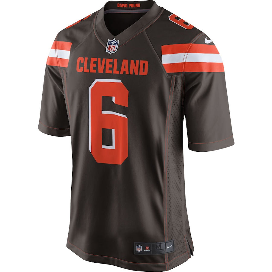 Cleveland Browns Baker Mayfield Brown Game Jersey - retro stitched football jersey for Cleveland Browns fans