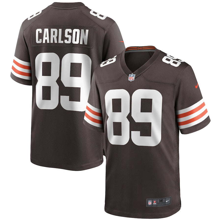 Cleveland Browns Stephen Carlson Brown Game Jersey - retro stitched football jersey for Cleveland Browns fans