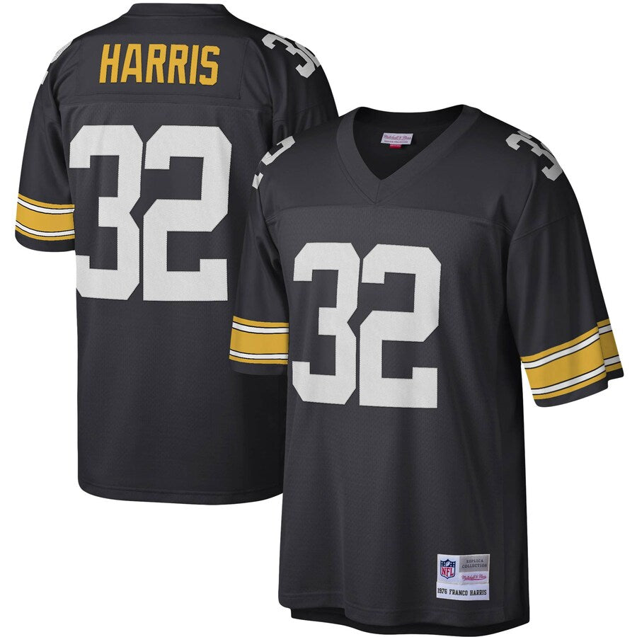 Pittsburgh Steelers Franco Harris Black Legacy Jersey - retro stitched football jersey for Pittsburgh Steelers fans