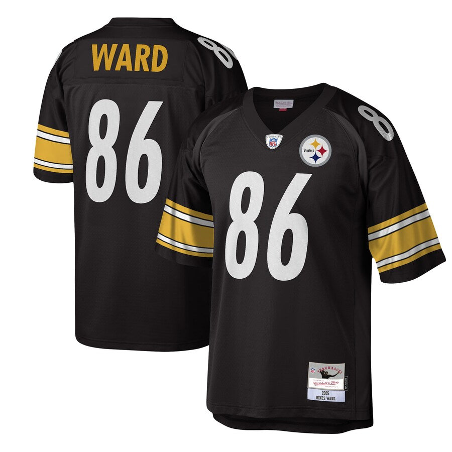 Pittsburgh Steelers Hines Ward Black Legacy Jersey - retro stitched football jersey for Pittsburgh Steelers fans