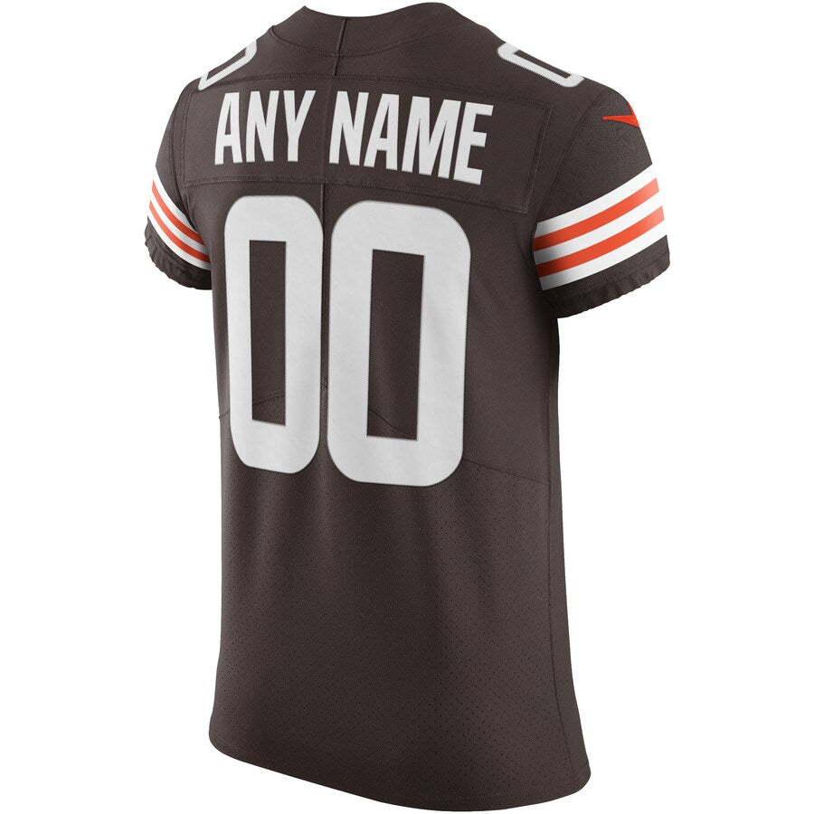 Cleveland Browns Brown Elite Custom Jersey - retro stitched football jersey for Cleveland Browns fans