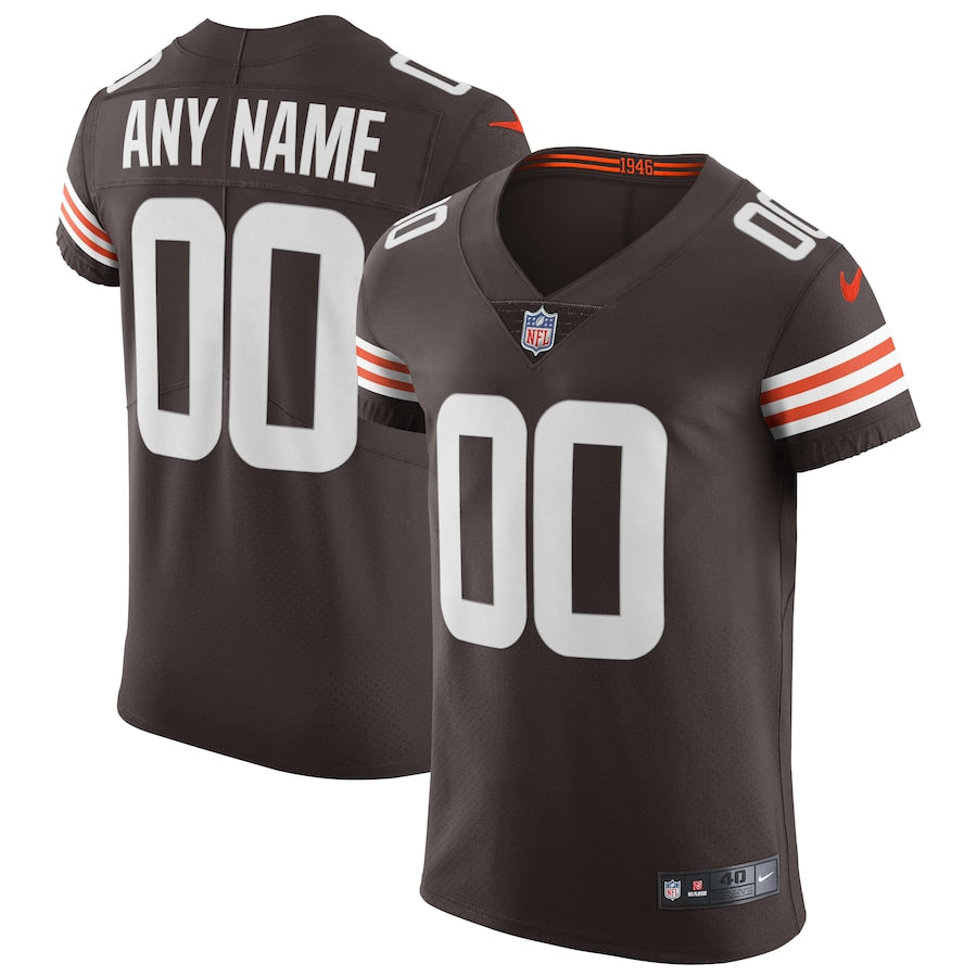 Cleveland Browns Brown Elite Custom Jersey - retro stitched football jersey for Cleveland Browns fans