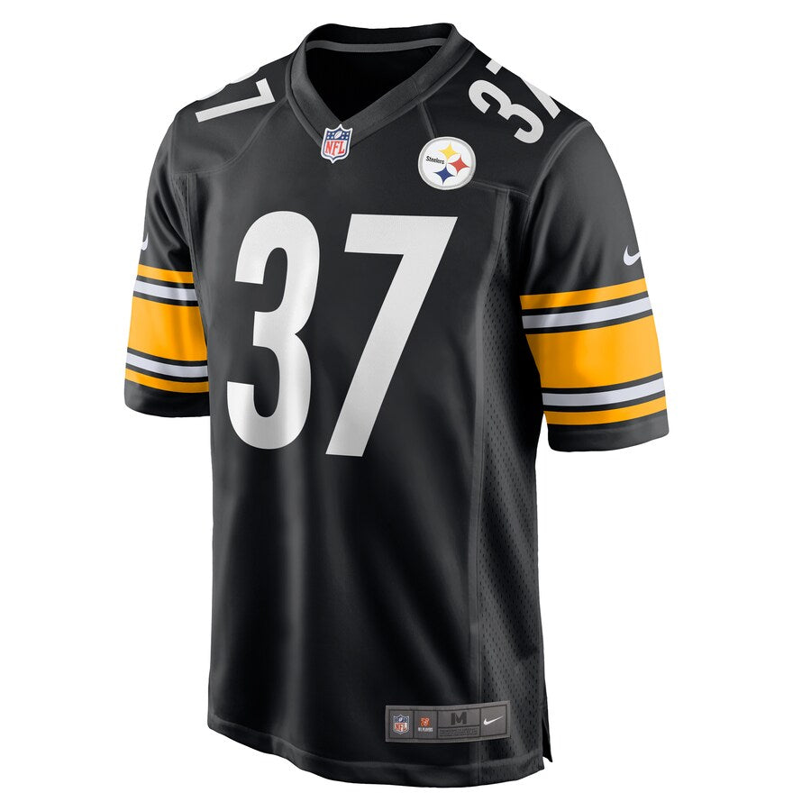 Pittsburgh Steelers Jordan Dangerfield Black Game Jersey - retro stitched football jersey for Pittsburgh Steelers fans