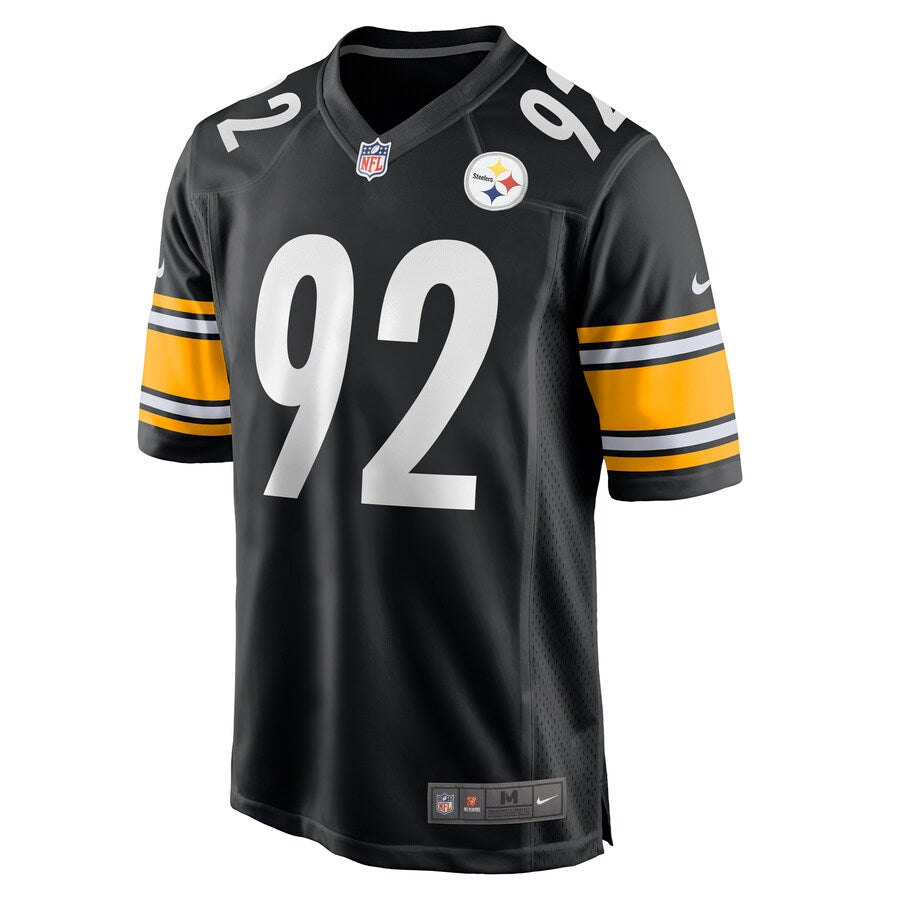 Pittsburgh Steelers Olasunkanmi Adeniyi Black Game Jersey - retro stitched football jersey for Pittsburgh Steelers fans
