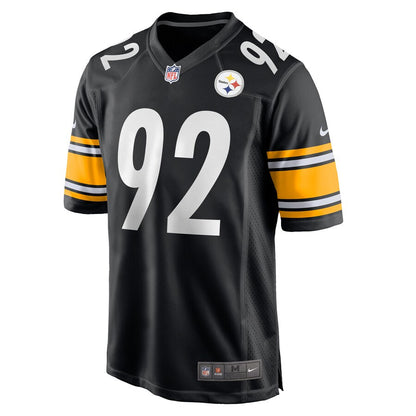 Pittsburgh Steelers Olasunkanmi Adeniyi Black Game Jersey - retro stitched football jersey for Pittsburgh Steelers fans