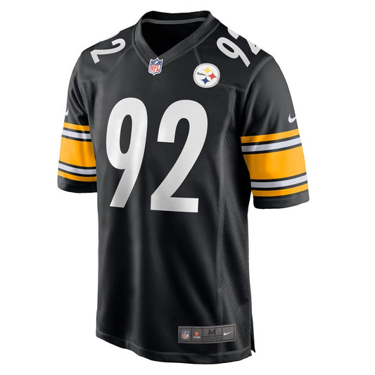 Pittsburgh Steelers Olasunkanmi Adeniyi Black Game Jersey - retro stitched football jersey for Pittsburgh Steelers fans