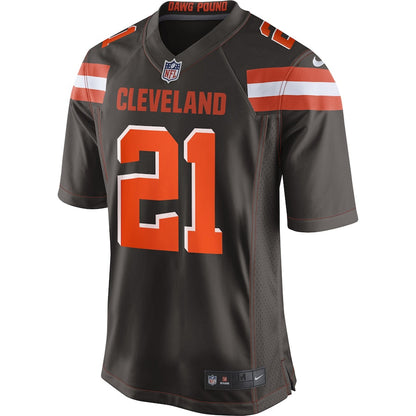 Cleveland Browns Denzel Ward Brown Game Jersey - retro stitched football jersey for Cleveland Browns fans