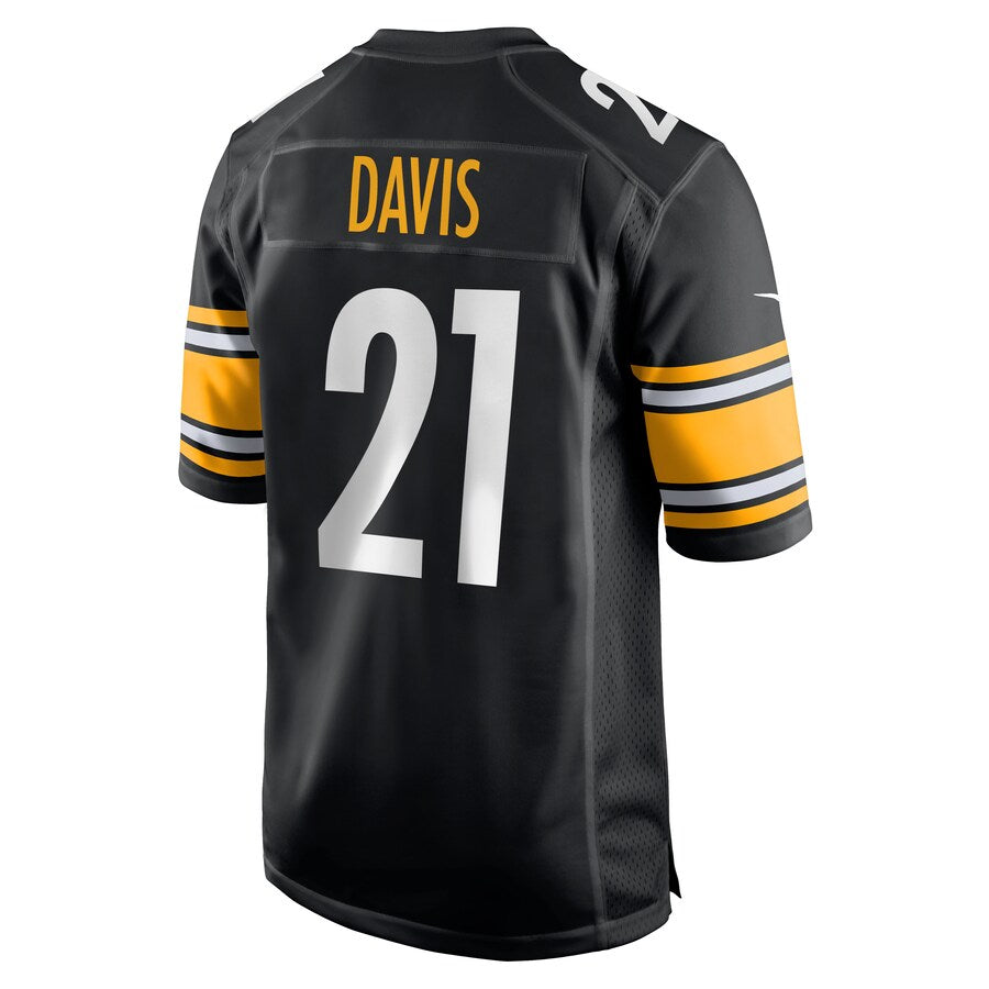 Pittsburgh Steelers Sean Davis Black Team Game Jersey - retro stitched football jersey for Pittsburgh Steelers fans