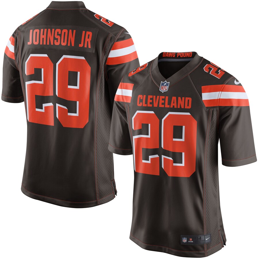 Cleveland Browns Duke Johnson Jr Brown Game Jersey - retro stitched football jersey for Cleveland Browns fans