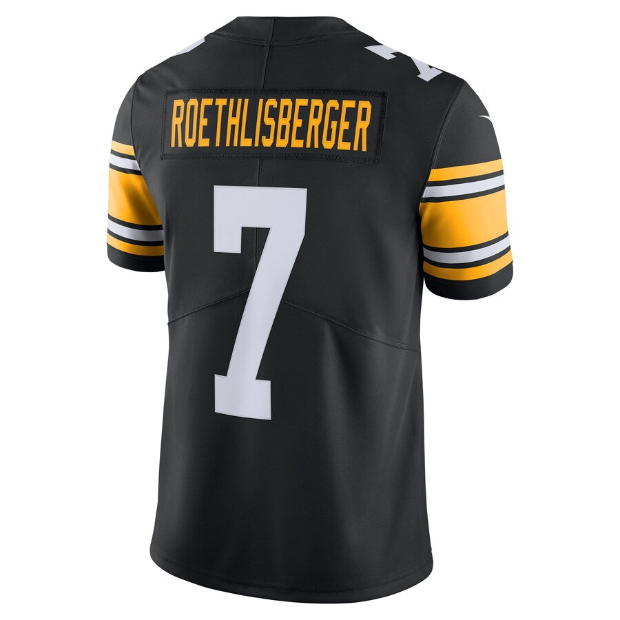 Pittsburgh Steelers Ben Roethlisberger Black Alternate Limited Jersey - retro stitched football jersey for Pittsburgh Steelers fans