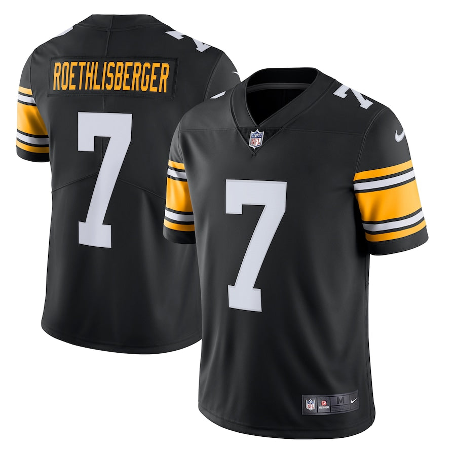 Pittsburgh Steelers Ben Roethlisberger Black Alternate Limited Jersey - retro stitched football jersey for Pittsburgh Steelers fans