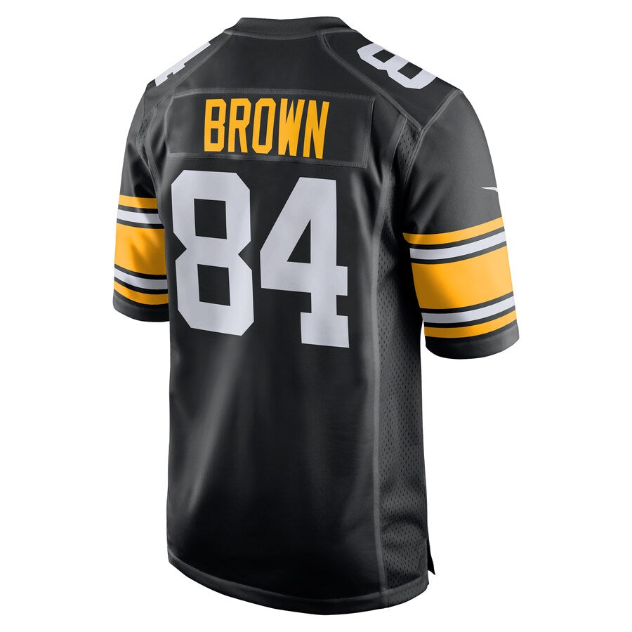 Pittsburgh Steelers Antonio Brown Black Alternate Game Jersey - retro stitched football jersey for Pittsburgh Steelers fans