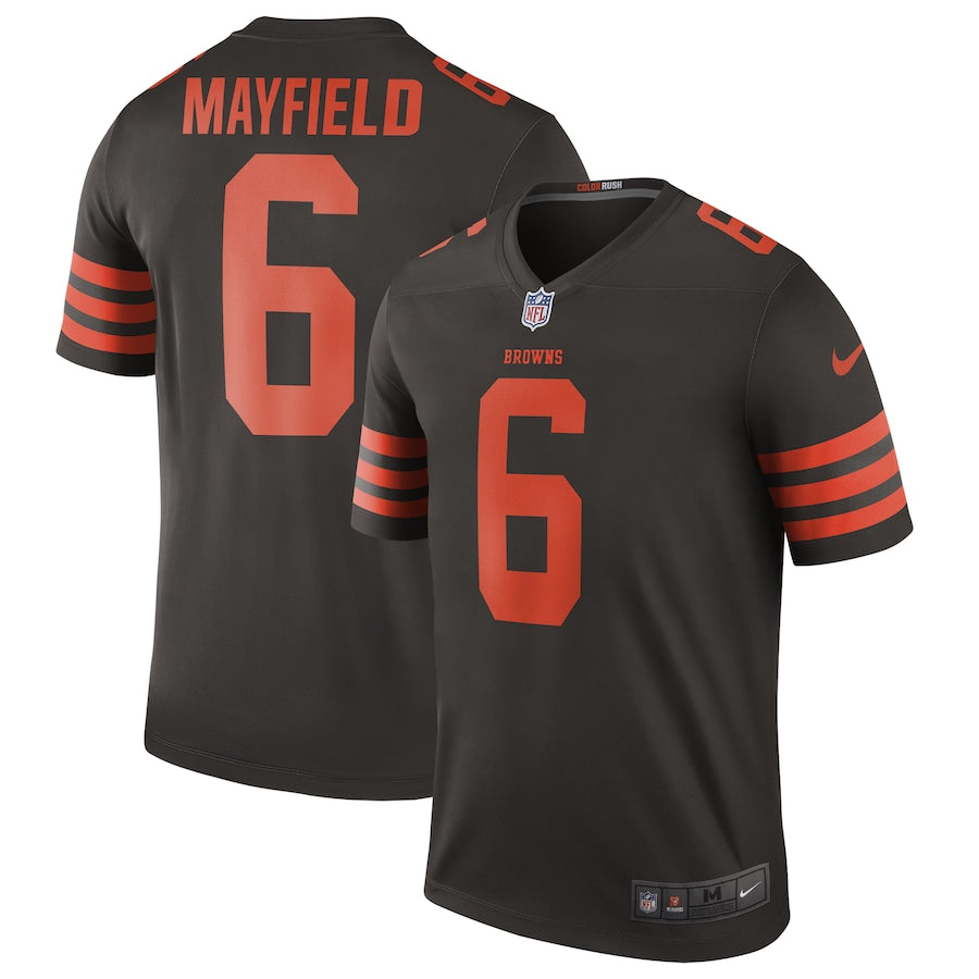 Cleveland Browns Baker Mayfield Brown Legend Jersey - retro stitched football jersey for Cleveland Browns fans