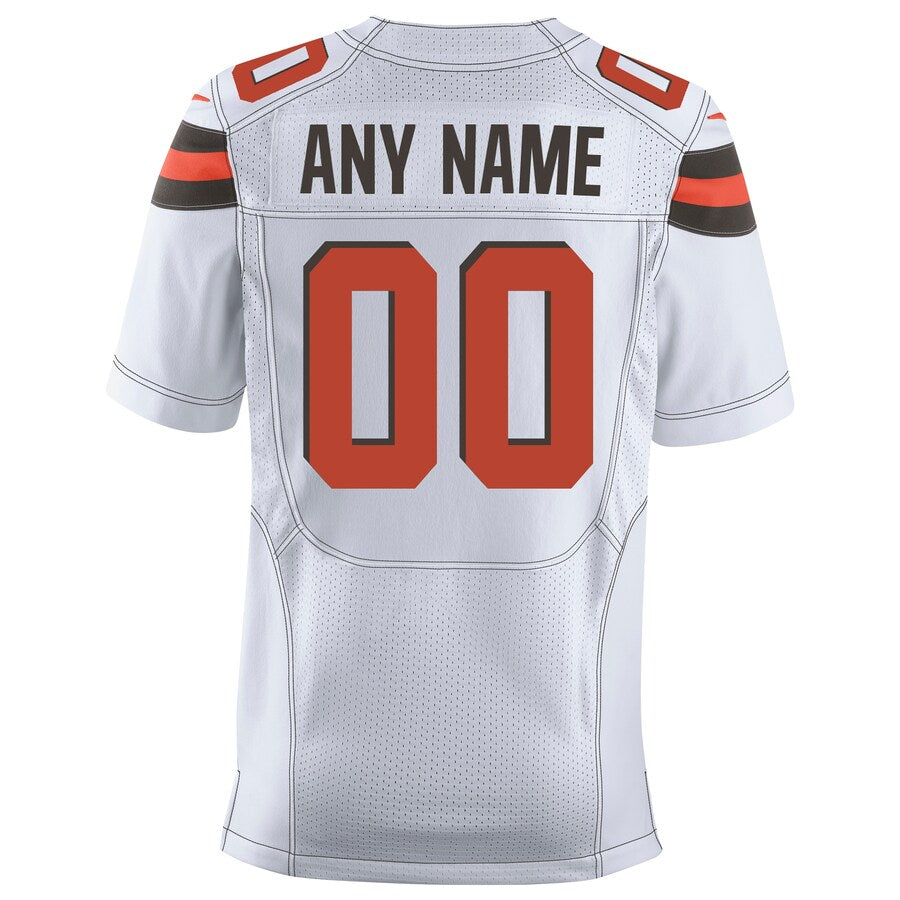 CLE White Elite Custom Jersey rtj football 6092