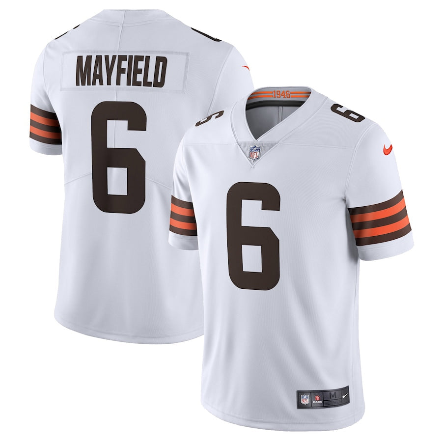 Cleveland Browns Baker Mayfield White Limited Jersey - retro stitched football jersey for Cleveland Browns fans