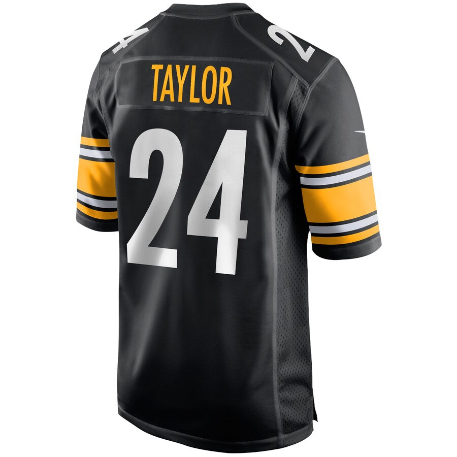 Pittsburgh Steelers Ike Taylor Black Game Jersey - retro stitched football jersey for Pittsburgh Steelers fans