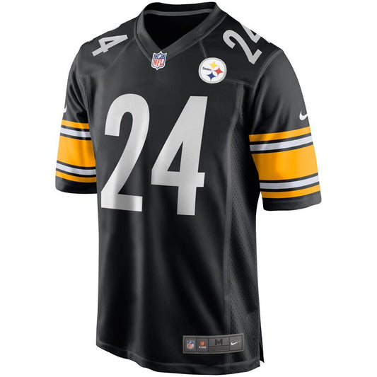 Pittsburgh Steelers Ike Taylor Black Game Jersey - retro stitched football jersey for Pittsburgh Steelers fans