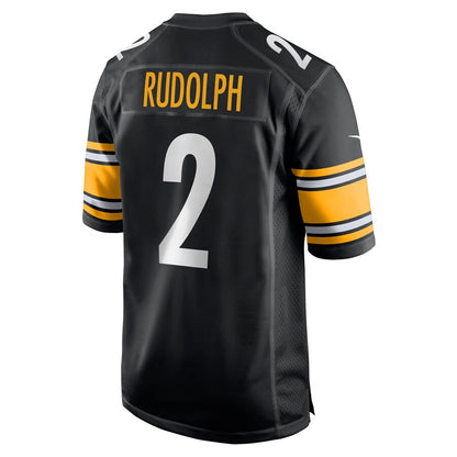 Pittsburgh Steelers Mason Rudolph Black Game Jersey - retro stitched football jersey for Pittsburgh Steelers fans