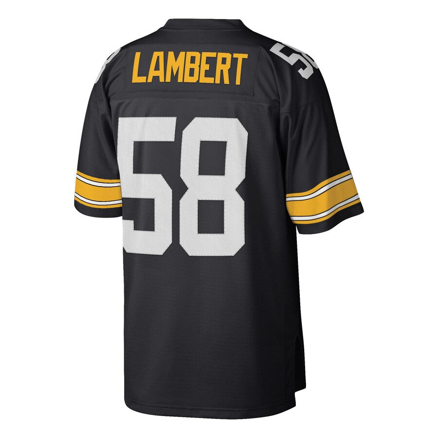 Pittsburgh Steelers Jack Lambert Black Legacy Jersey - retro stitched football jersey for Pittsburgh Steelers fans