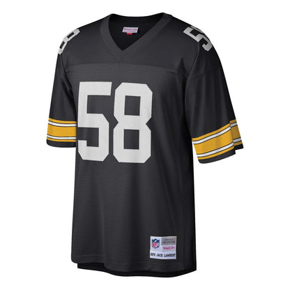 Pittsburgh Steelers Jack Lambert Black Legacy Jersey - retro stitched football jersey for Pittsburgh Steelers fans