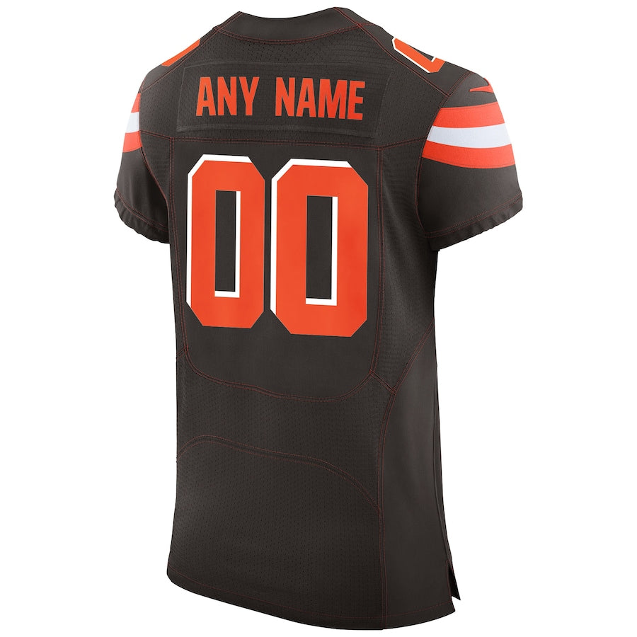 Cleveland Browns Brown Speed Machine Elite Custom Jersey - retro stitched football jersey for Cleveland Browns fans