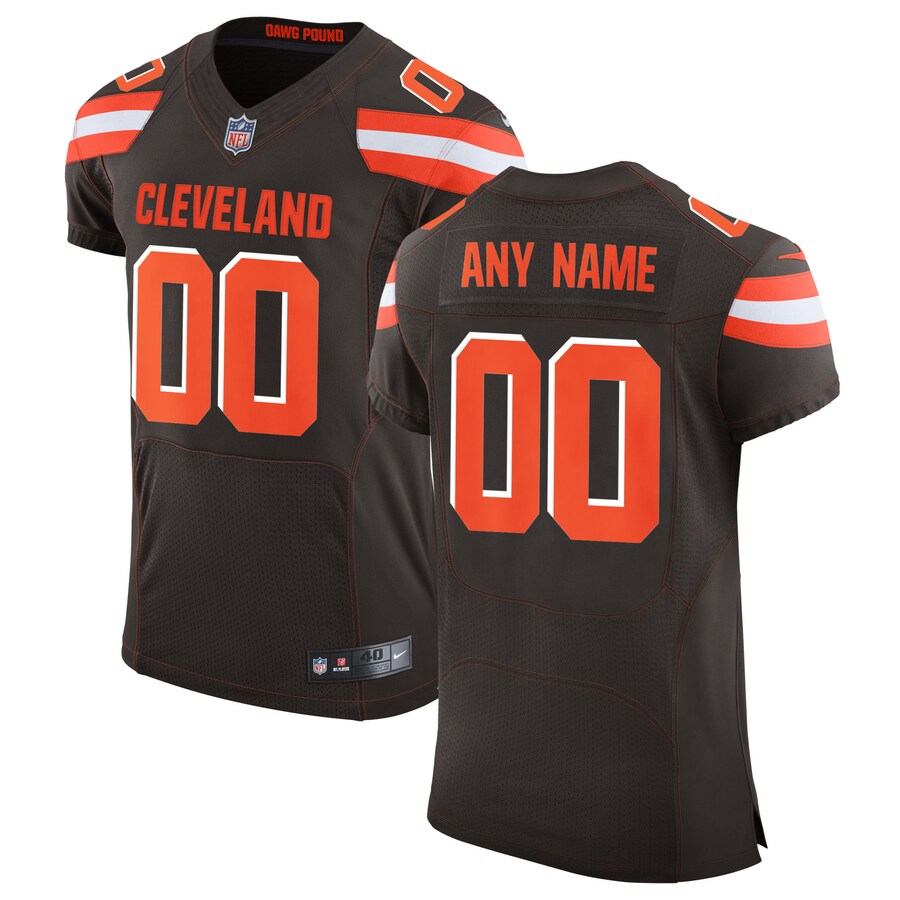Cleveland Browns Brown Speed Machine Elite Custom Jersey - retro stitched football jersey for Cleveland Browns fans