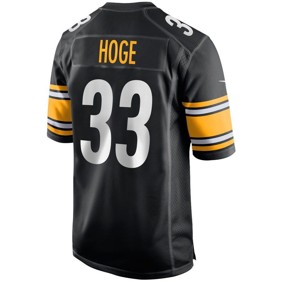 Pittsburgh Steelers Merril Hoge Black Game Jersey - retro stitched football jersey for Pittsburgh Steelers fans